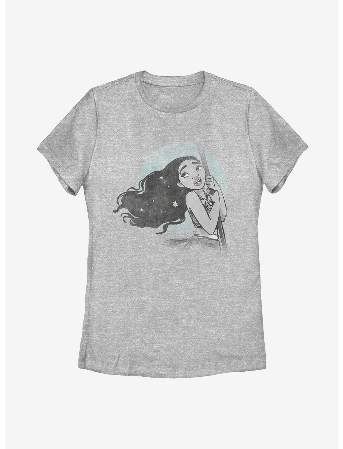Disney Moana Simple Womens T-Shirt, ATH HTR, hi-res
