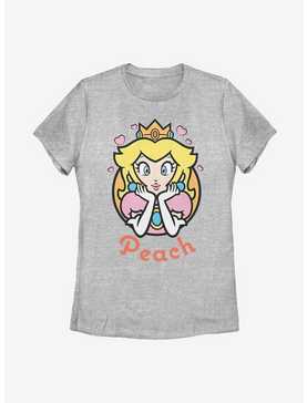 Nintendo Super Mario Peach Hearts Womens T-Shirt, , hi-res