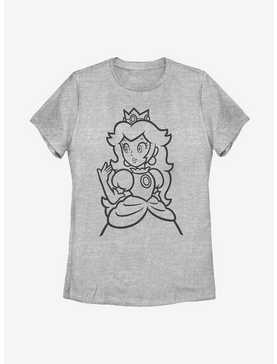Nintendo Super Mario Peach Outline Womens T-Shirt, , hi-res