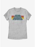 Star Wars Slant Logo Stripe Womens T-Shirt, ATH HTR, hi-res