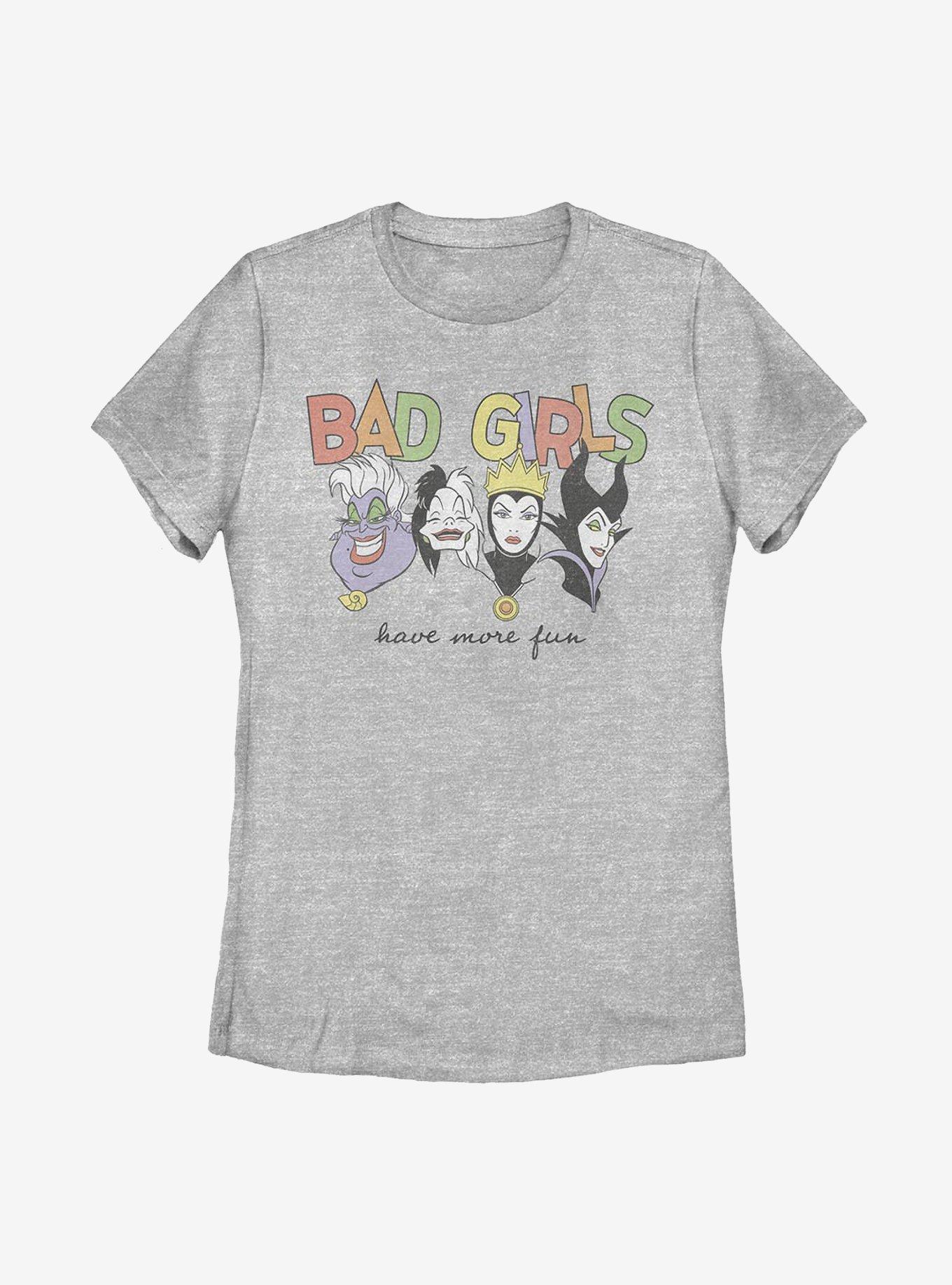Disney Villains Bad Girls Fun Womens T-Shirt, ATH HTR, hi-res