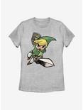 The Legend Of Zelda Link Attack Womens T-Shirt, ATH HTR, hi-res