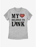 The Legend Of Zelda My Heart Belongs Womens T-Shirt, ATH HTR, hi-res