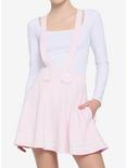 Pink Cat Paw Suspender Skirt, PINK, hi-res
