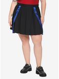 Black & Blue Strap Skirt Plus Size, BLACK, hi-res
