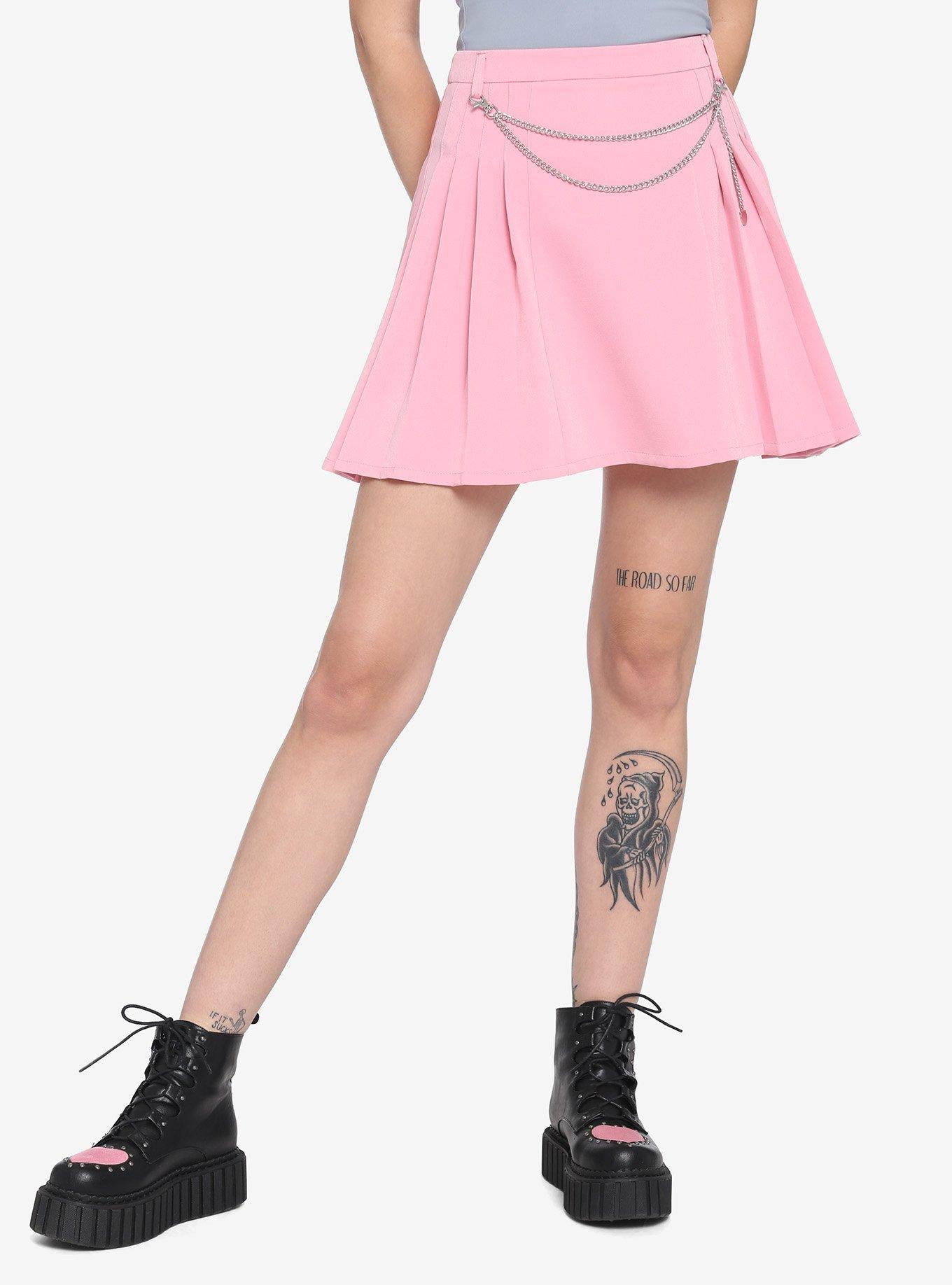 Pink Chain Skirt, PINK, hi-res