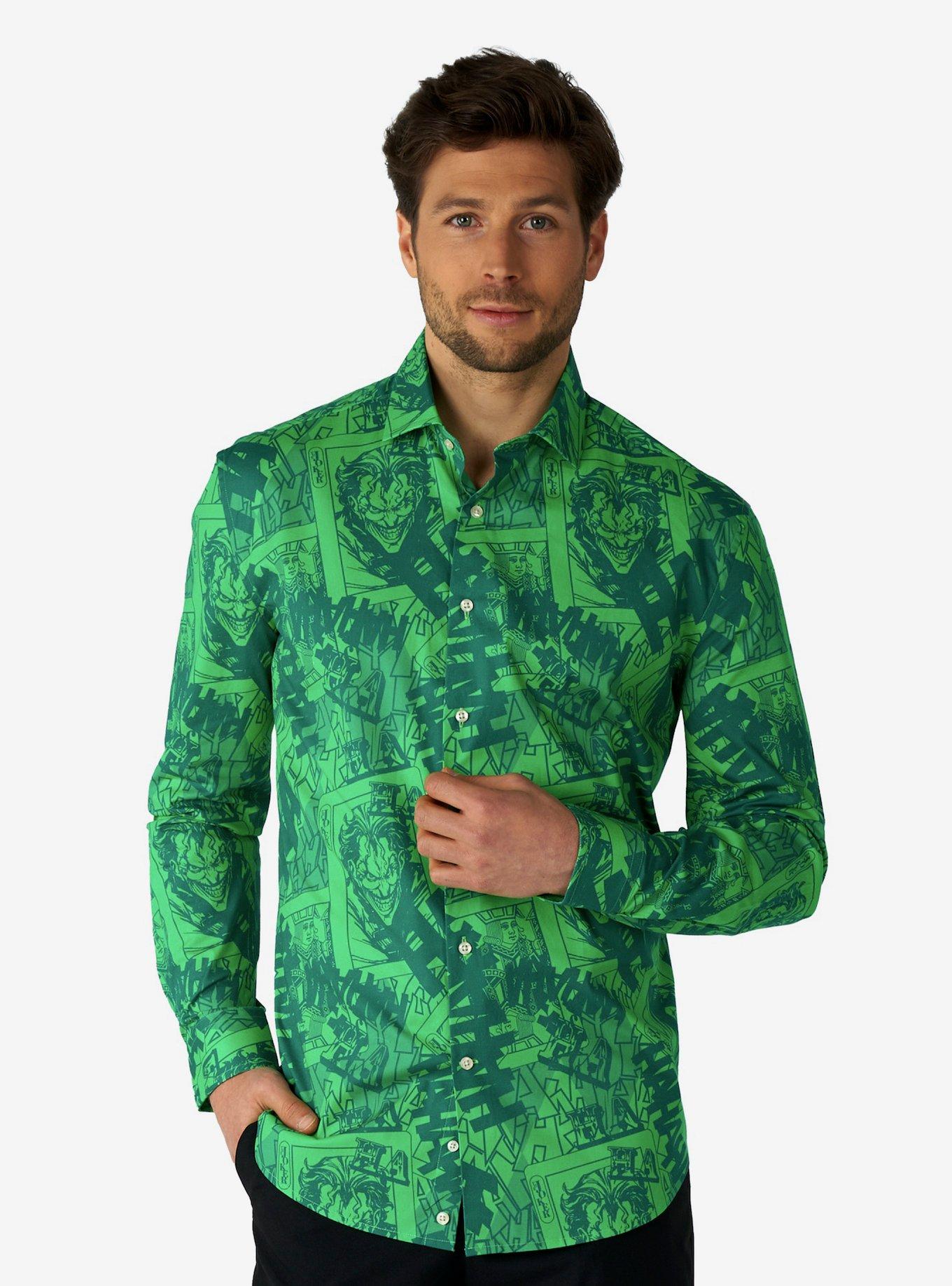 DC Comics The Joker Woven Button-Up, , hi-res