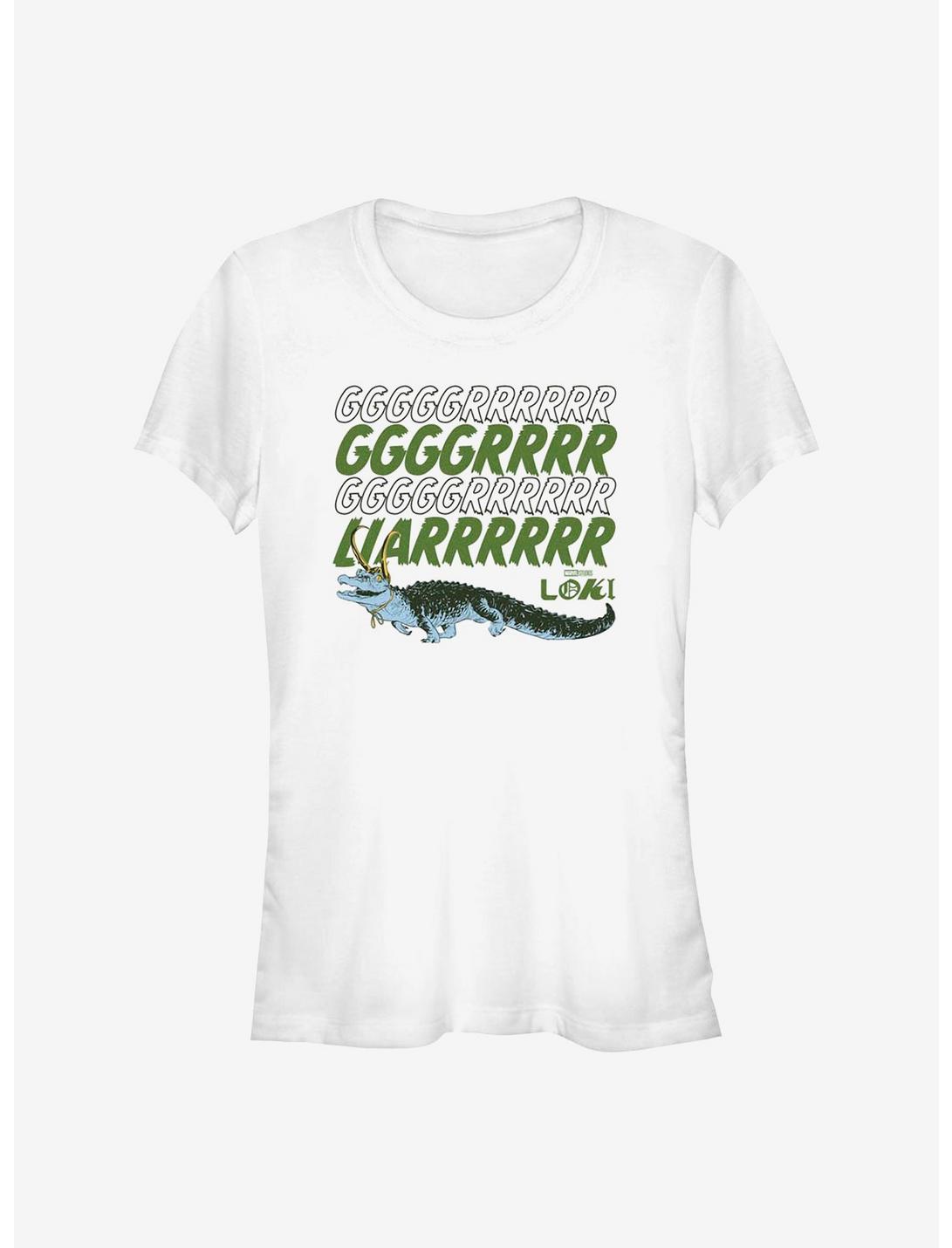 Marvel Loki Grrr Liar Alligator Girls T-Shirt, WHITE, hi-res
