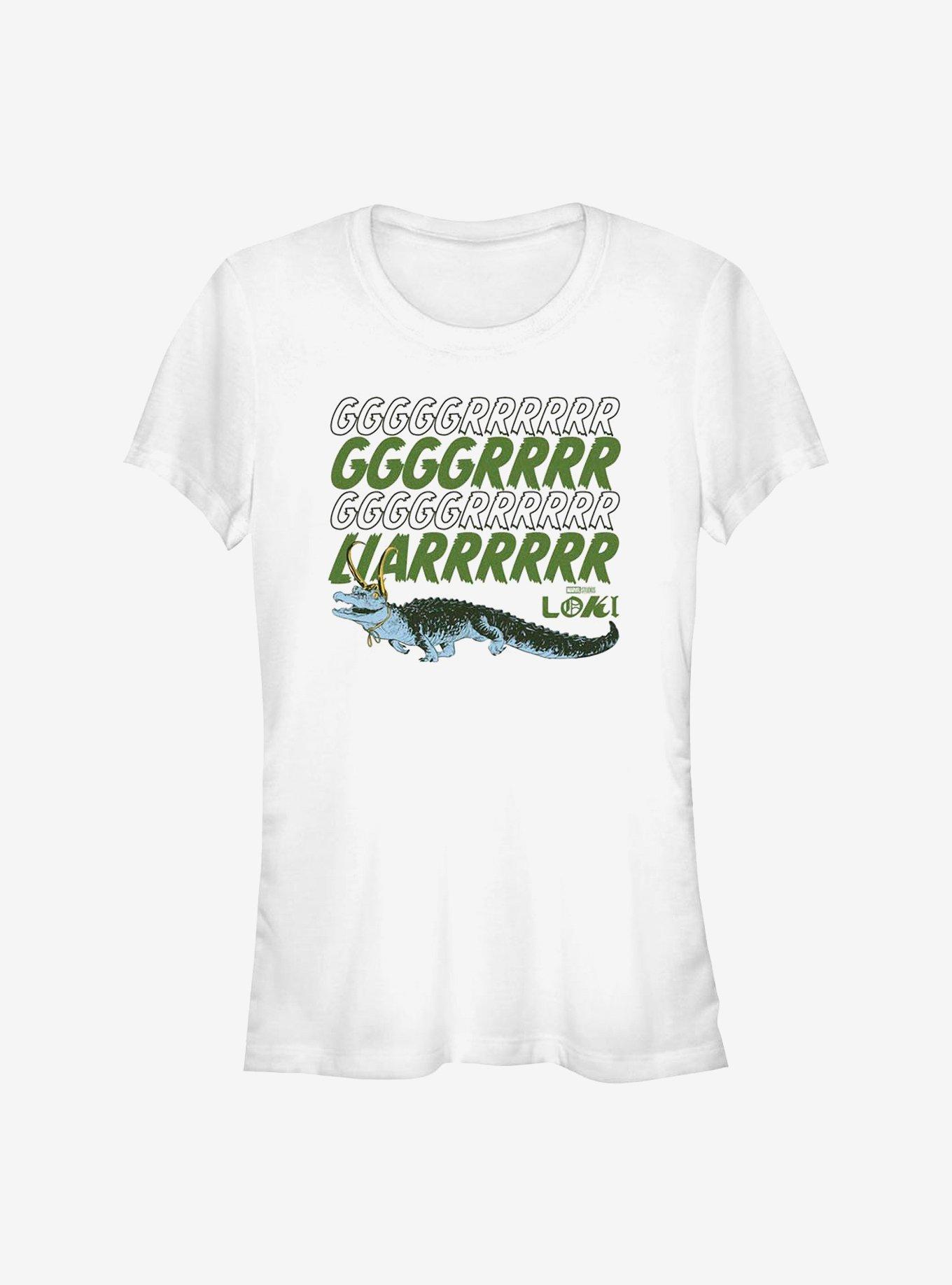 Marvel Loki Grrr Liar Alligator Girls T-Shirt, WHITE, hi-res