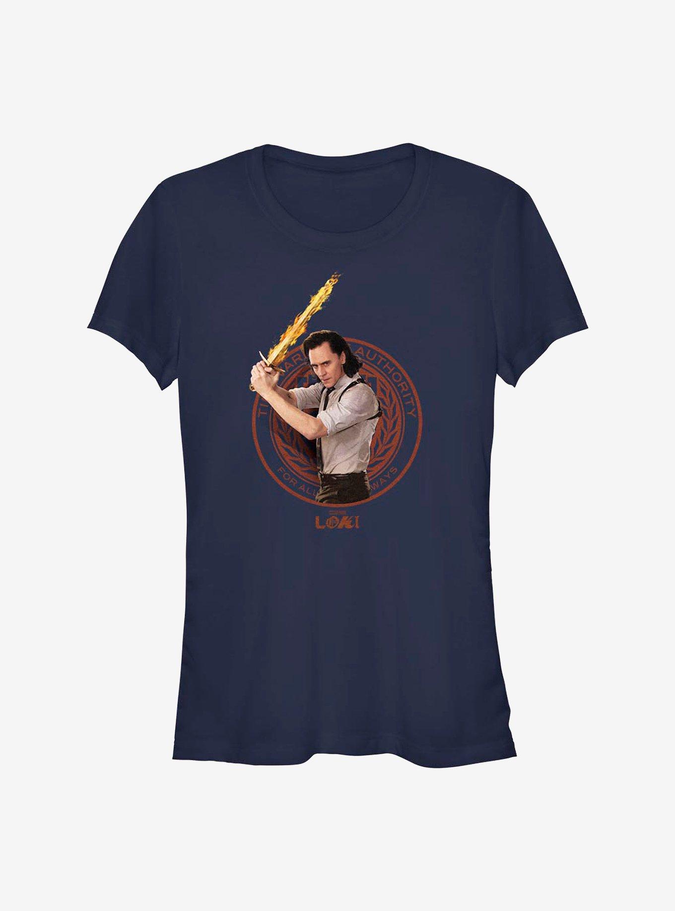 Marvel Loki Frame Girls T-Shirt, NAVY, hi-res