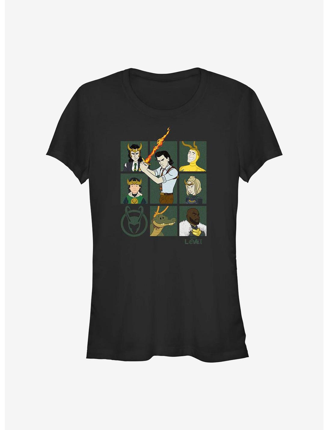 Marvel Loki Cartoon Loki's Girls T-Shirt, BLACK, hi-res