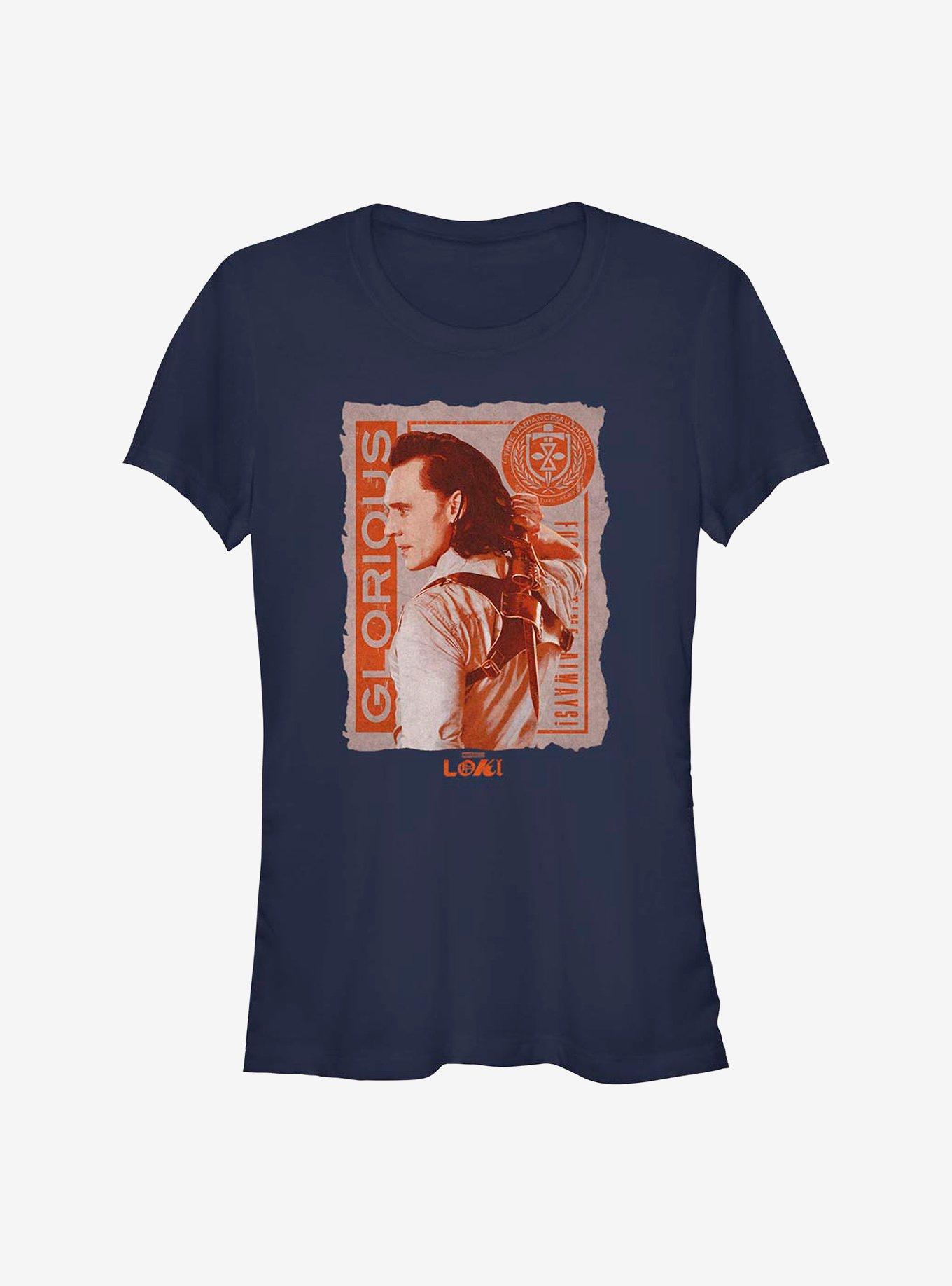 Marvel Loki Glorious Girls T-Shirt, NAVY, hi-res