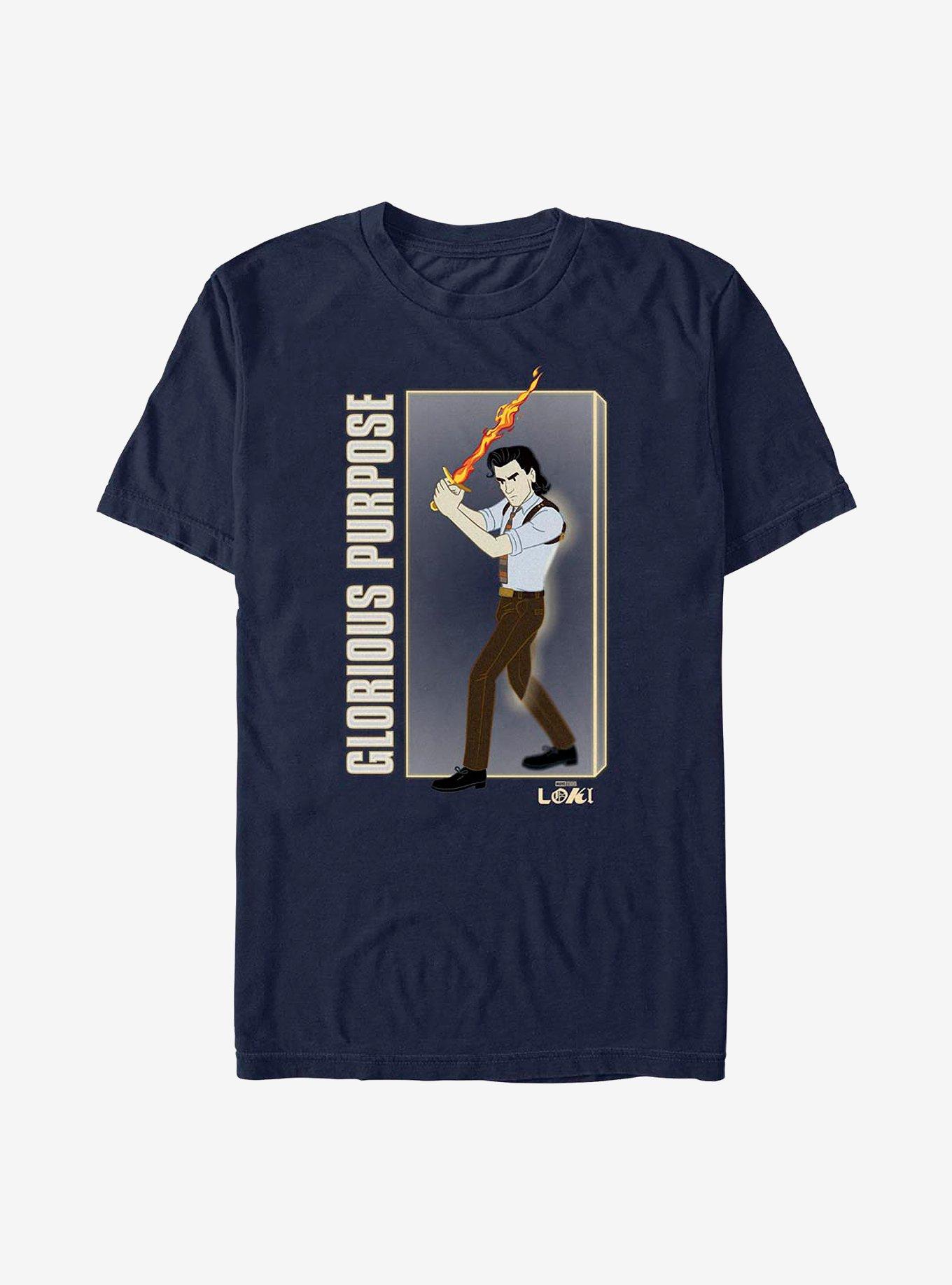 Marvel Loki Glorious Purpose T-Shirt, NAVY, hi-res