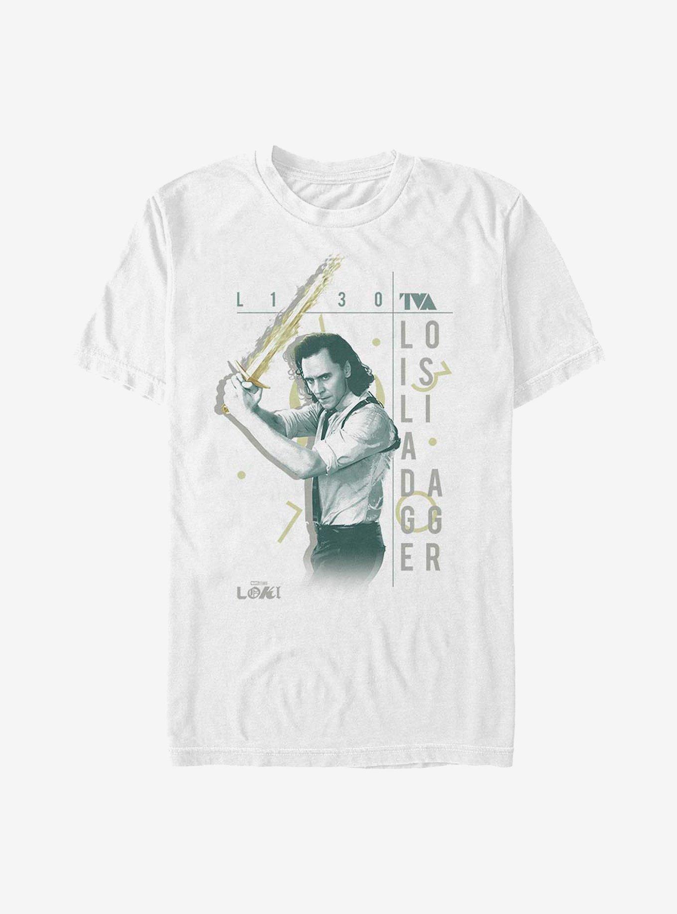 Marvel Loki Mischief Dagger T-Shirt, WHITE, hi-res