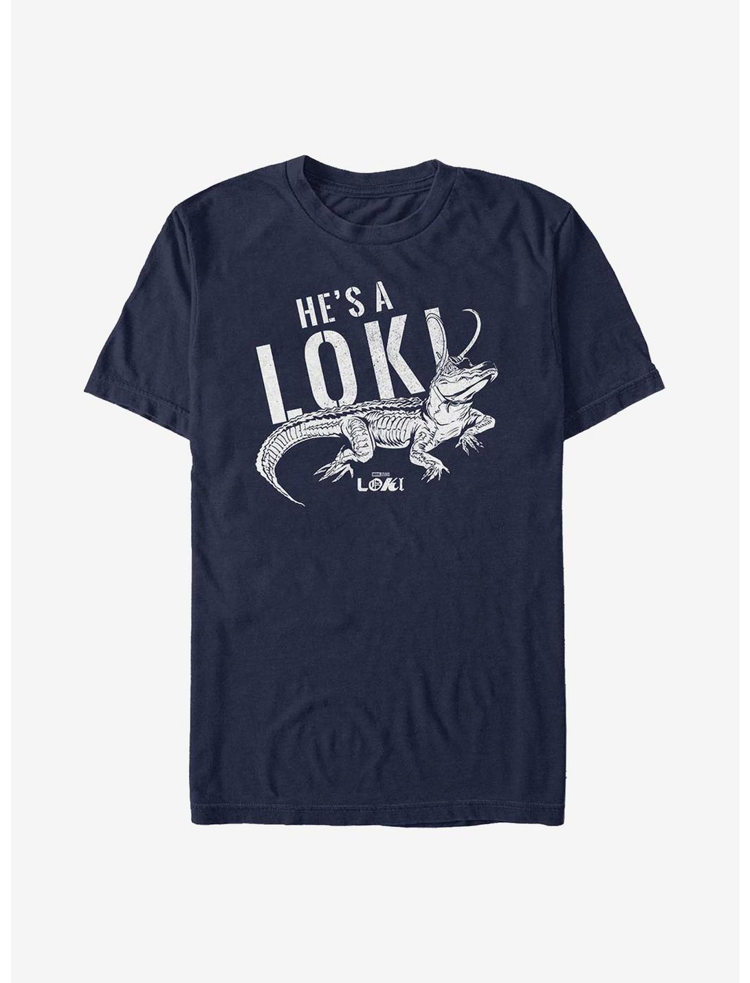 Marvel Loki He's A Loki Alligator T-Shirt, NAVY, hi-res