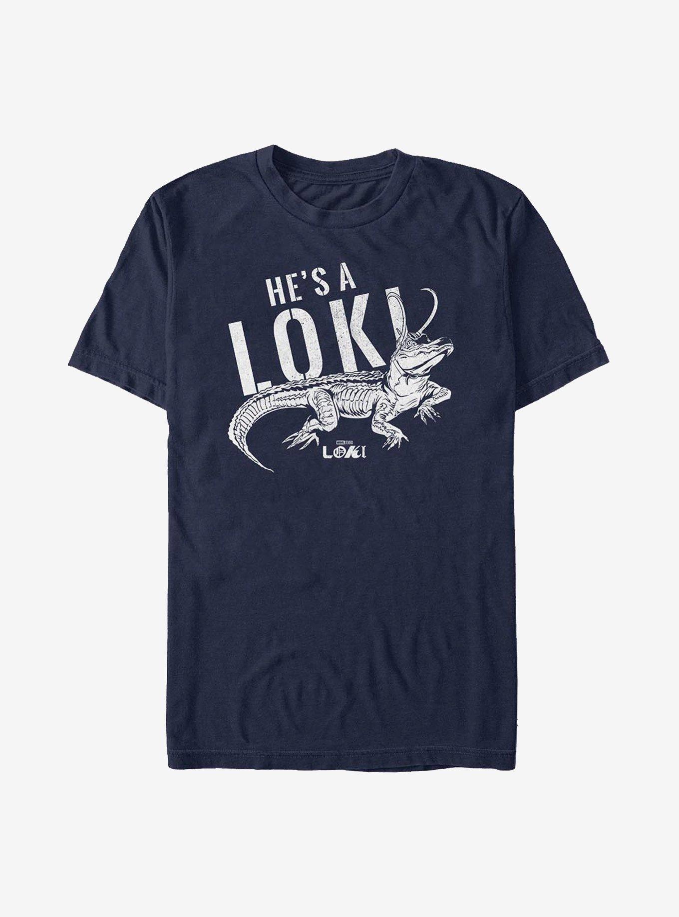 Marvel Loki He's A Loki Alligator T-Shirt, NAVY, hi-res