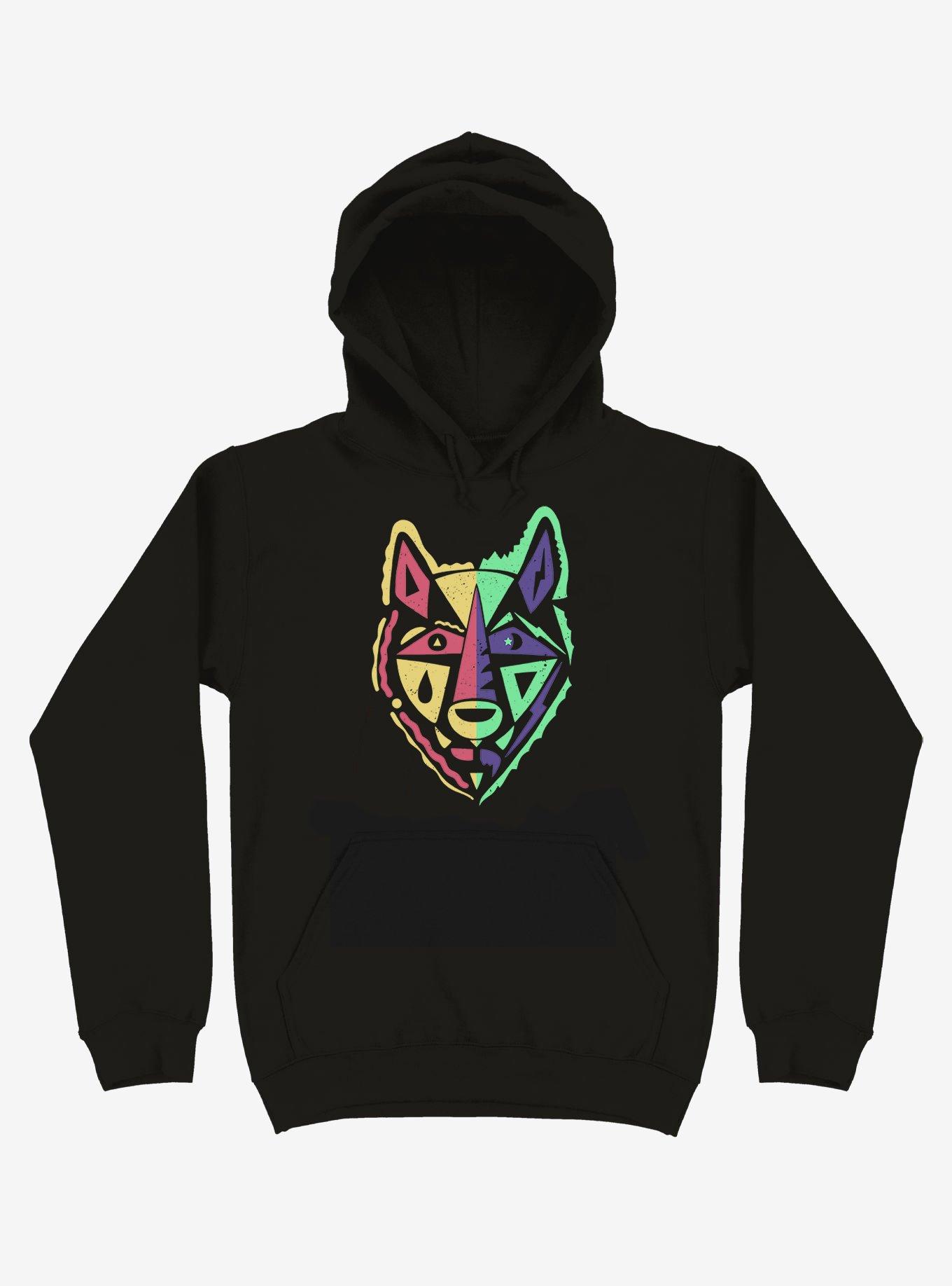 THRDLESS Day And Night Wolf Art Hoodie