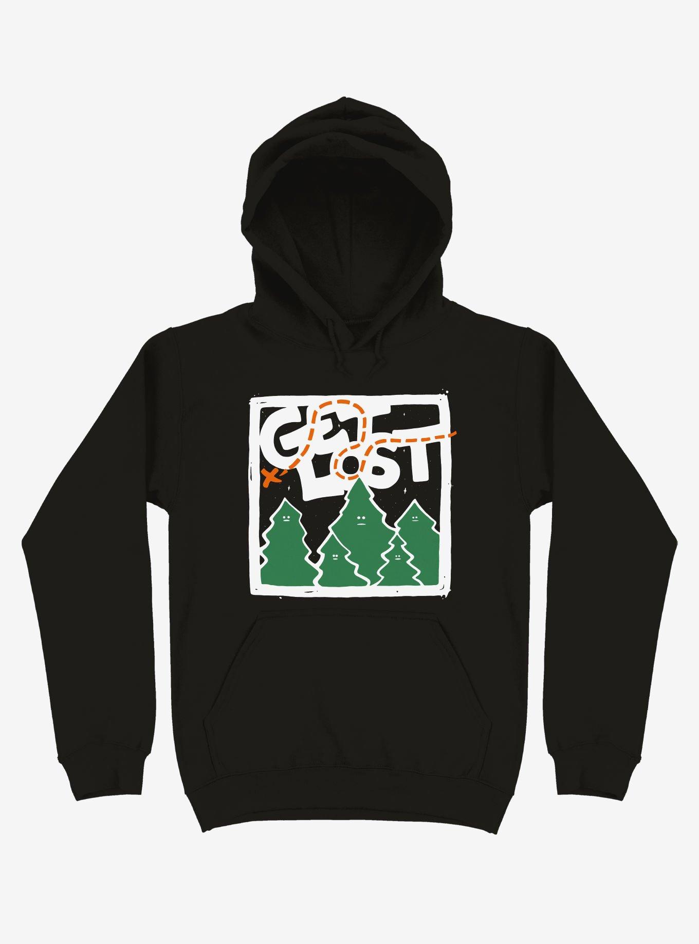 Get Lost Forest Map Hoodie, BLACK, hi-res