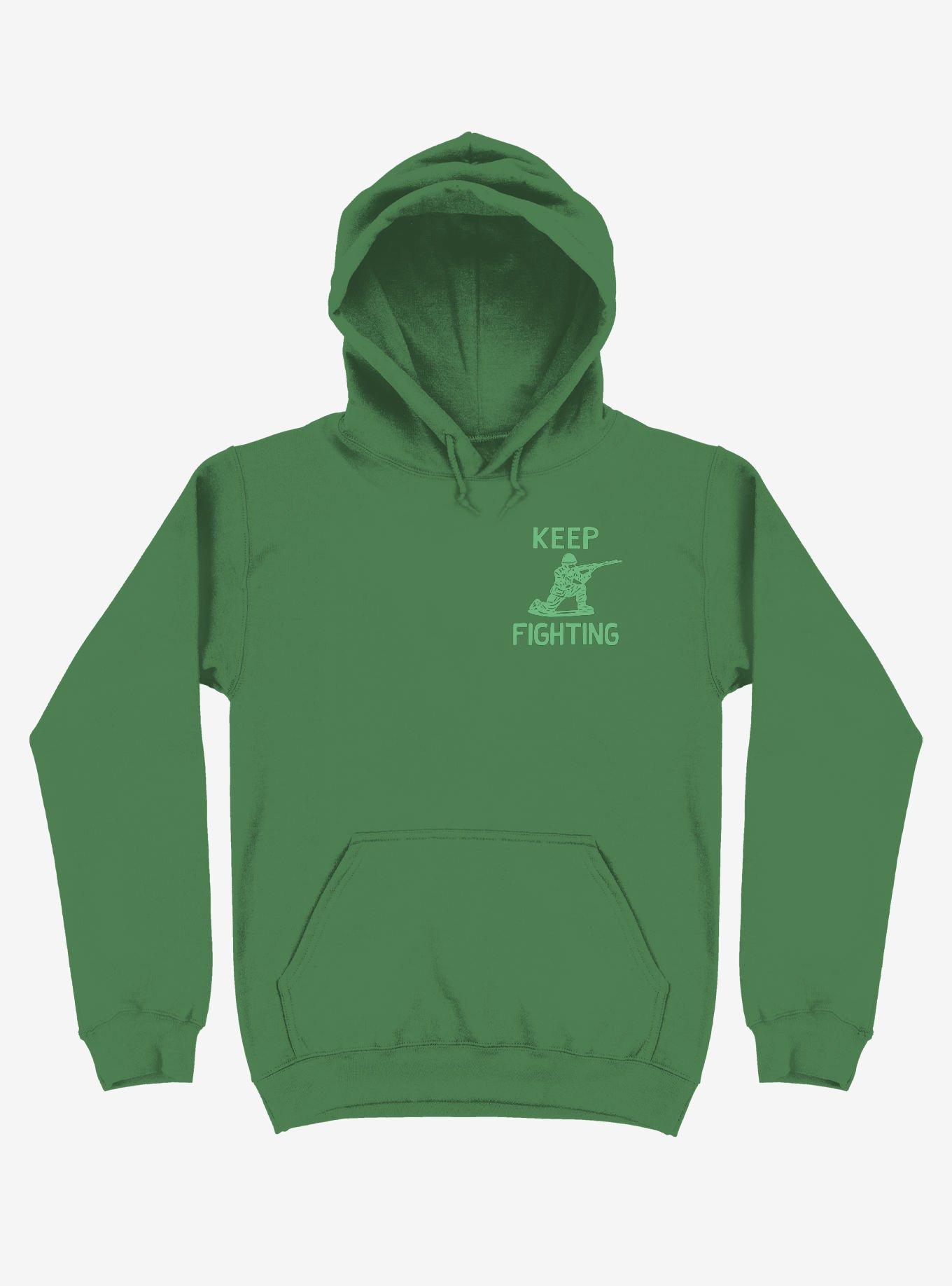 Keep Fighting Soldier Hoodie, KELLY GREEN, hi-res