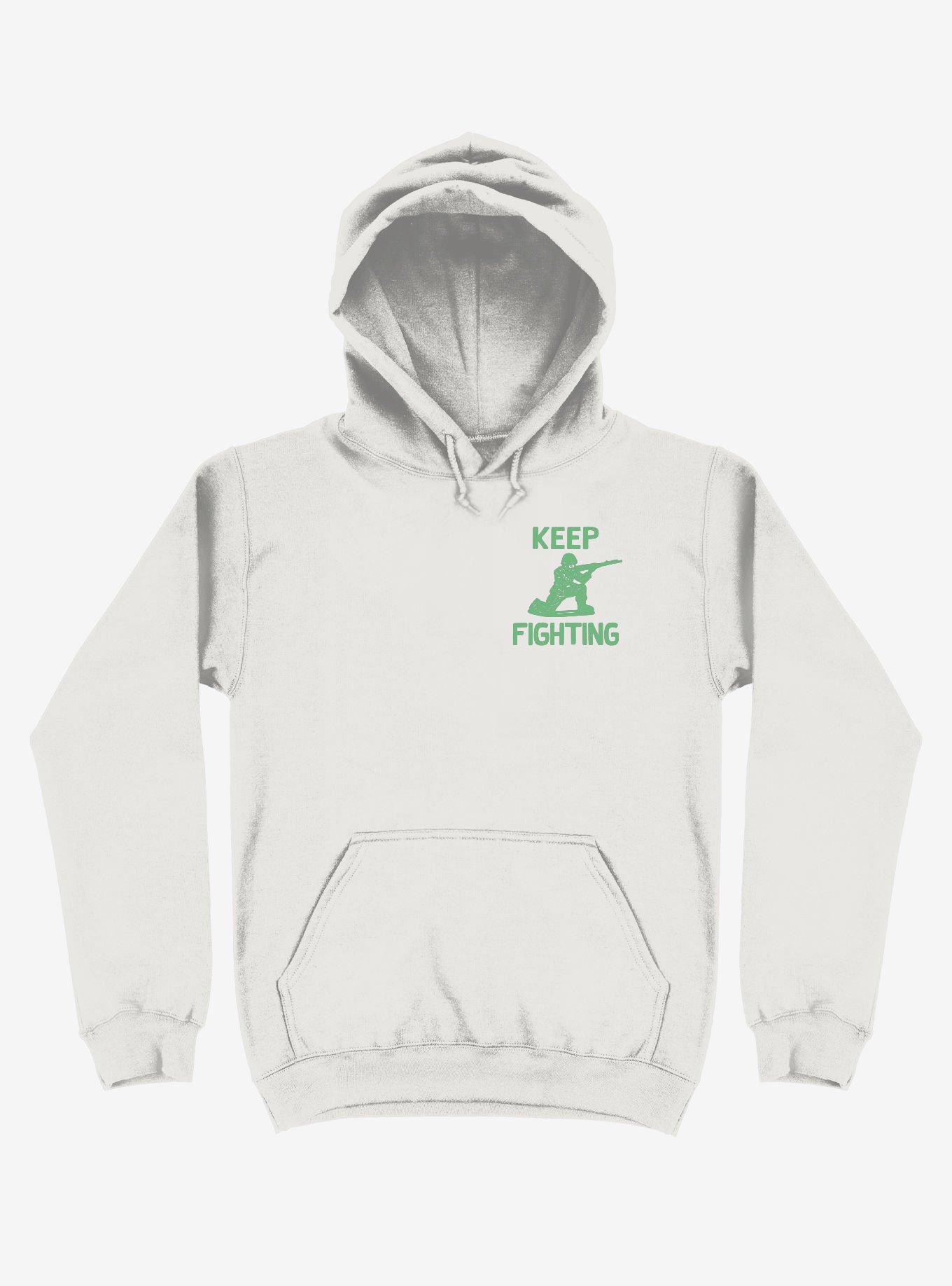 Keep Fighting Soldier Hoodie, WHITE, hi-res