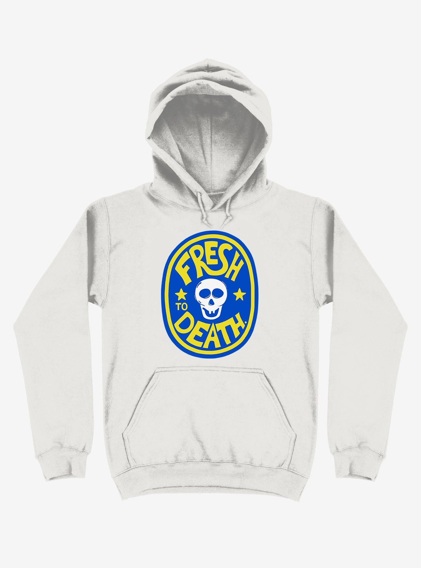 Fresh To Death Skull Hoodie, WHITE, hi-res