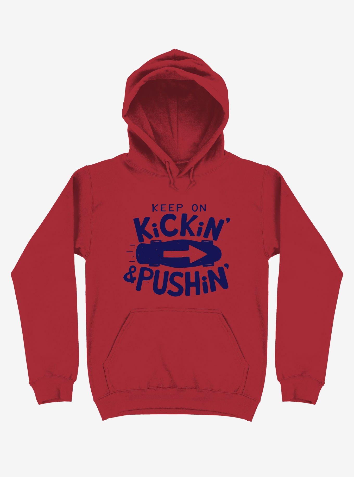 Keep On Kickin' And Pushin' Skateboard Hoodie, , hi-res