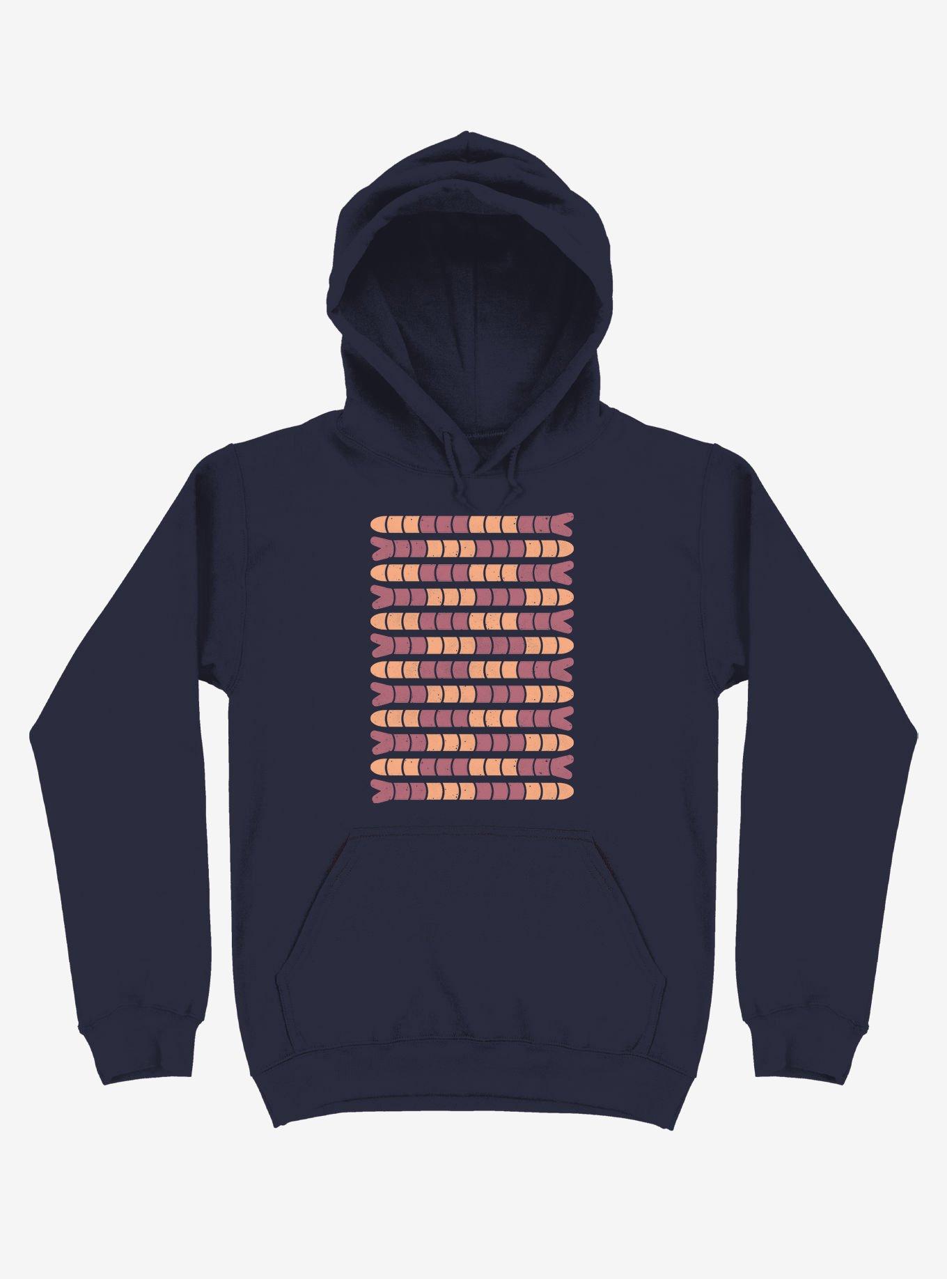 Worm Art Hoodie, NAVY, hi-res