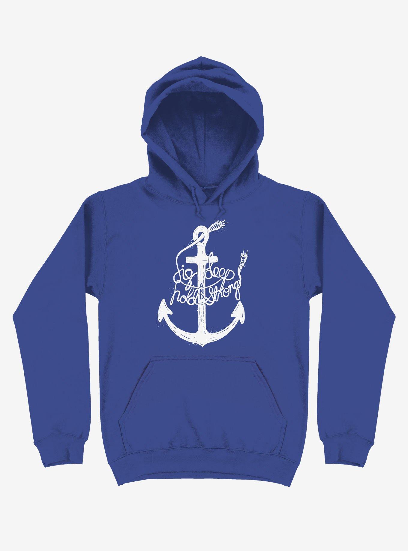 Dig Deep And Hold Strong Anchor Hoodie, ROYAL, hi-res