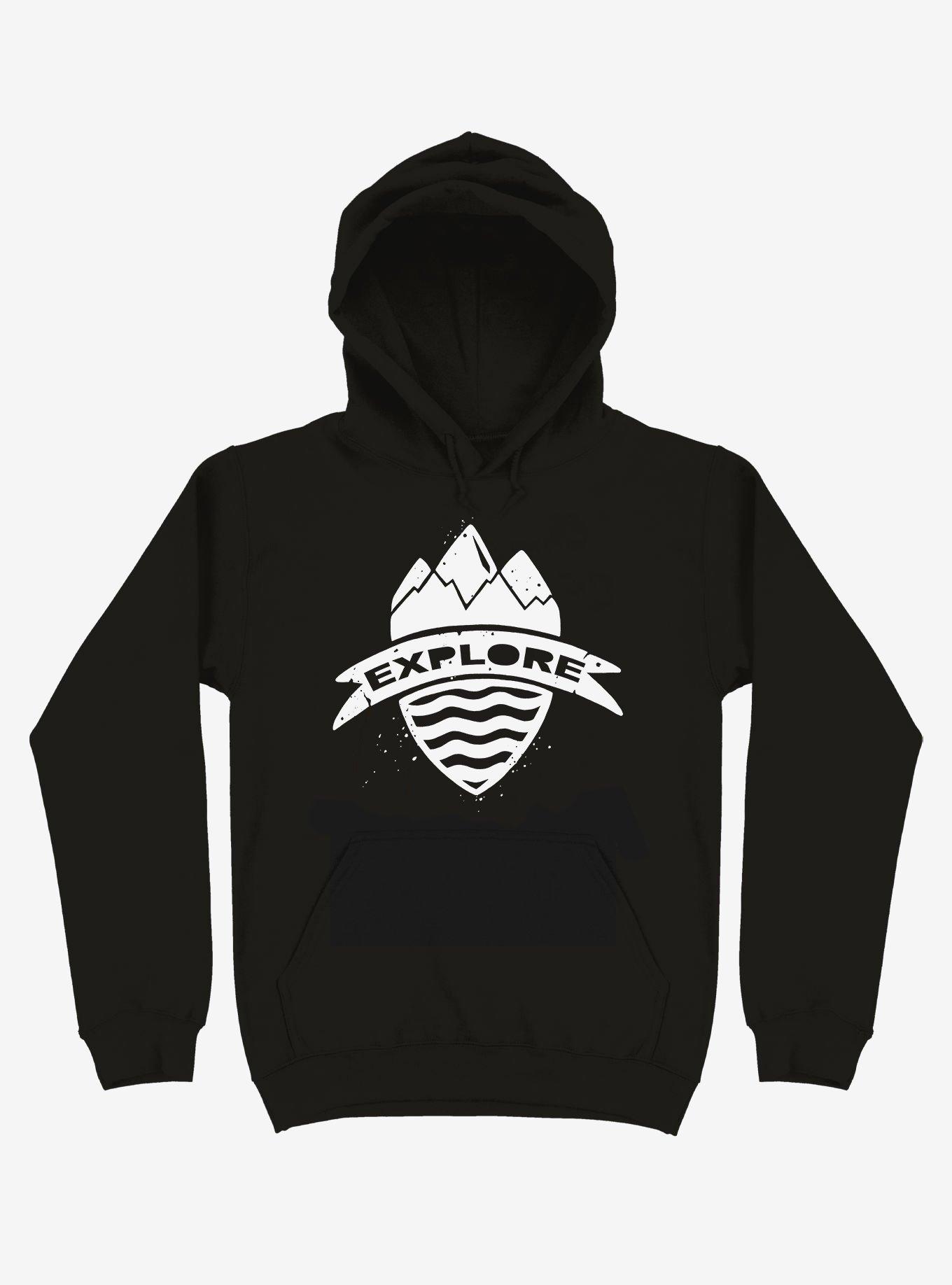 Explorer's Crest Hoodie - BLACK | Hot Topic