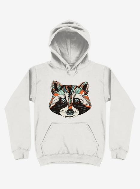 Raccoon Art Hoodie - WHITE | Hot Topic