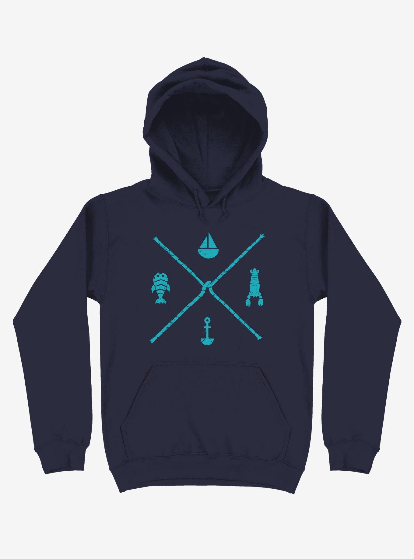 Sub-Aquatic Compass Hoodie, NAVY, hi-res