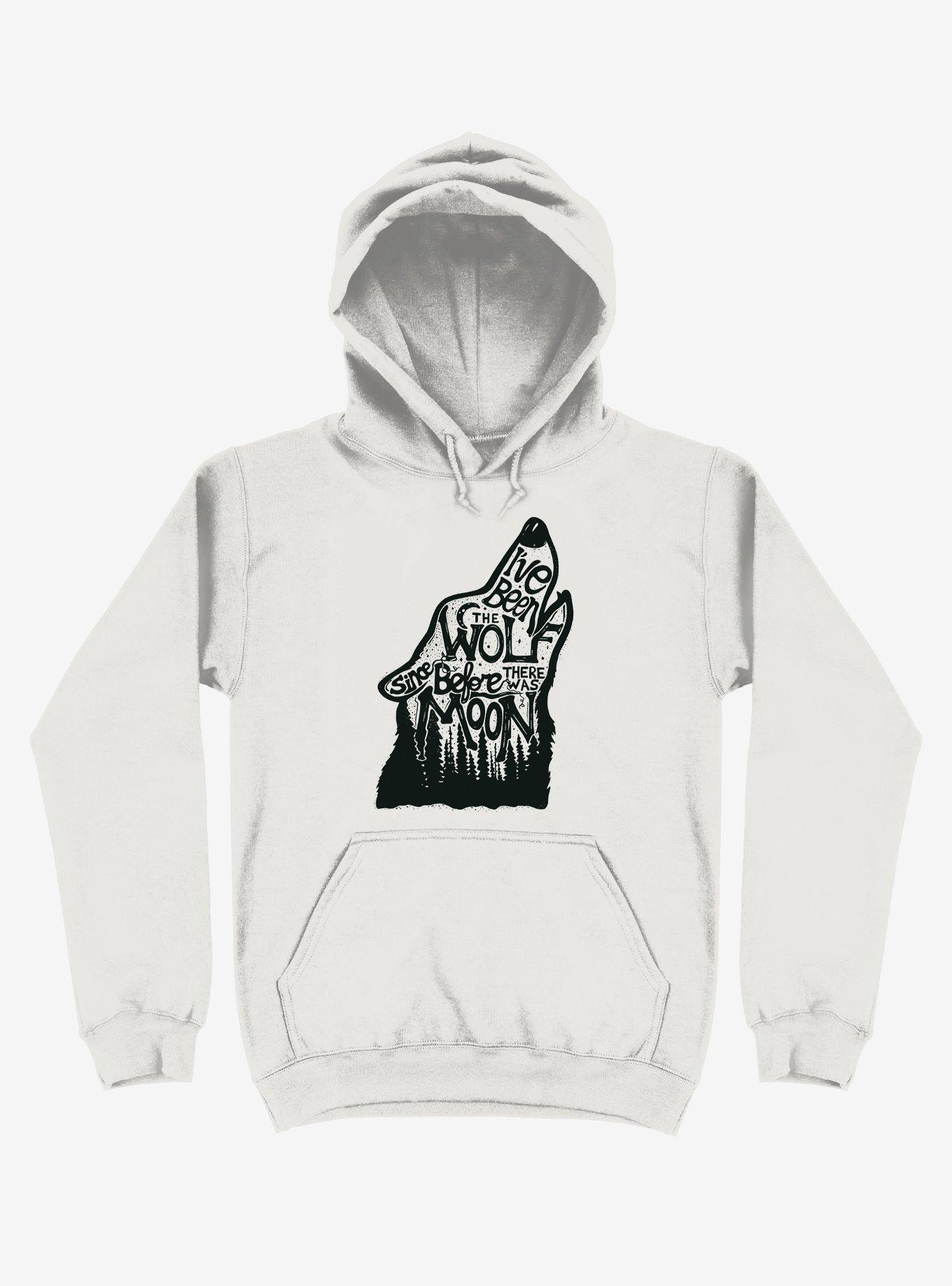 I've Been The Wolf Since Before There Was A Moon Hoodie, WHITE, hi-res