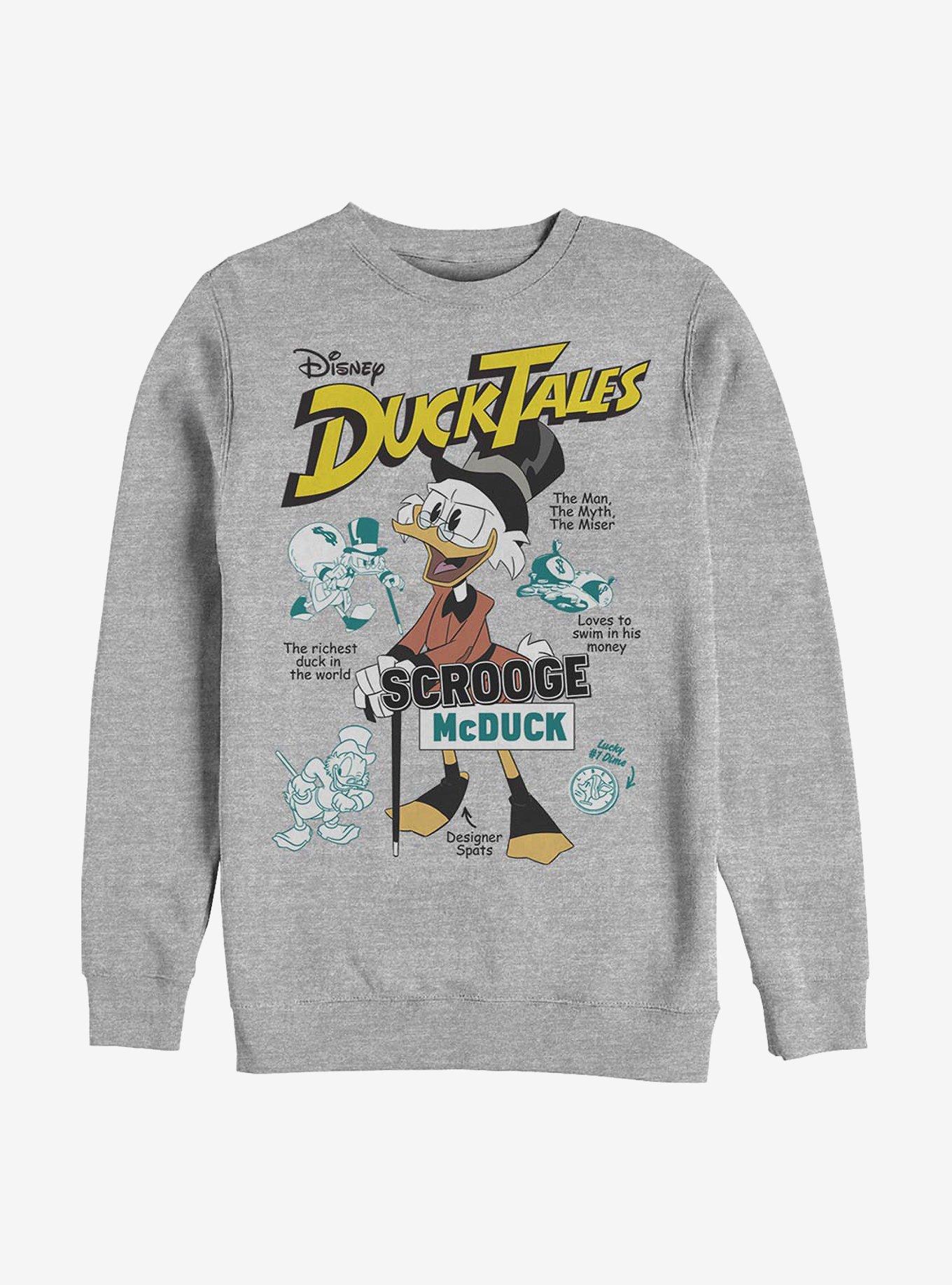 Disney Ducktales Richest Duck Crew Sweatshirt, ATH HTR, hi-res