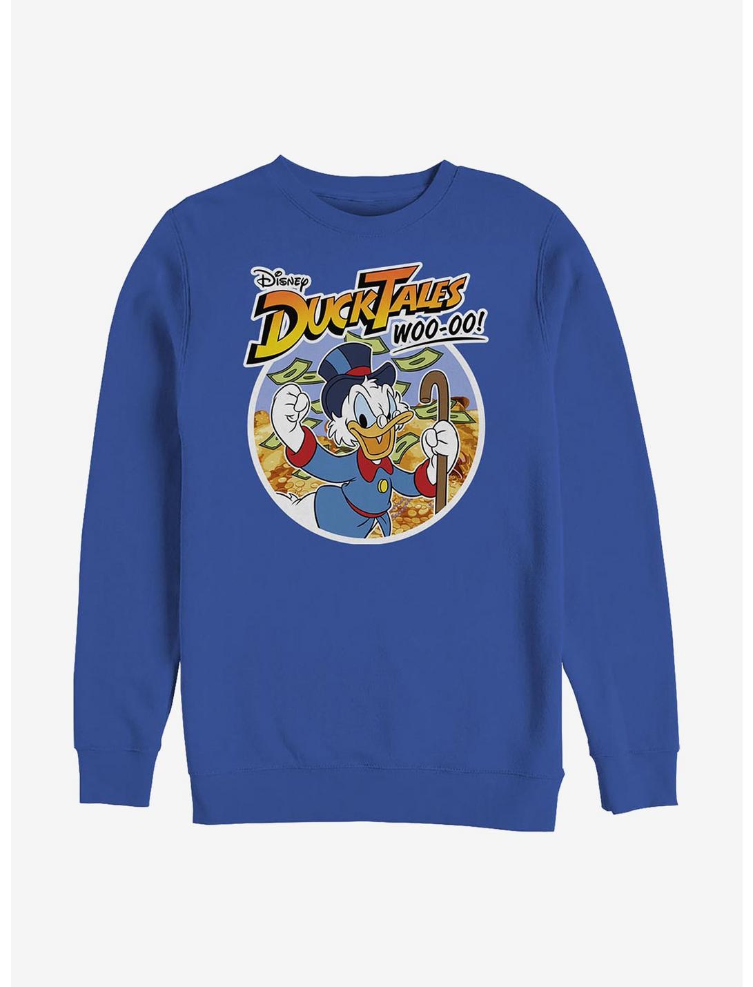 Disney Ducktales Scrooge Woo-oo Crew Sweatshirt, ROYAL, hi-res