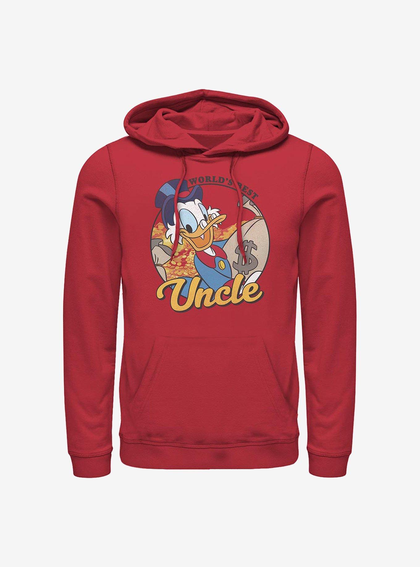 Disney Ducktales Scrooge Uncle Hoodie, RED, hi-res