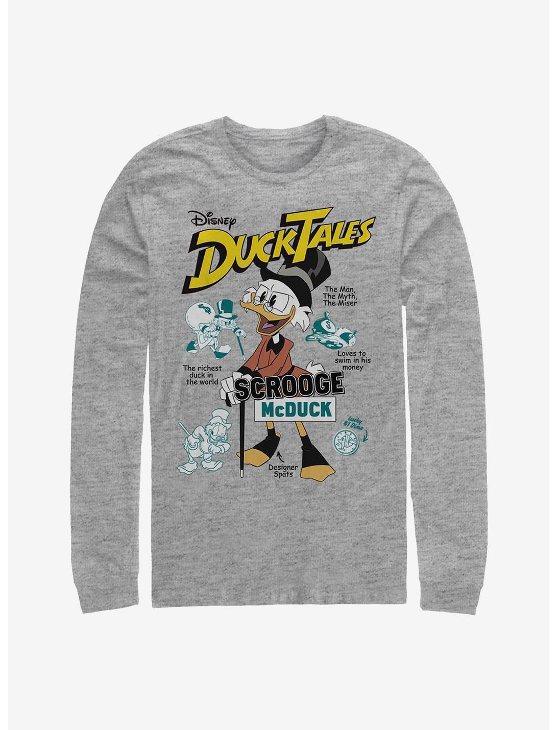 Disney Ducktales Richest Duck Long-Sleeve T-Shirt, ATH HTR, hi-res