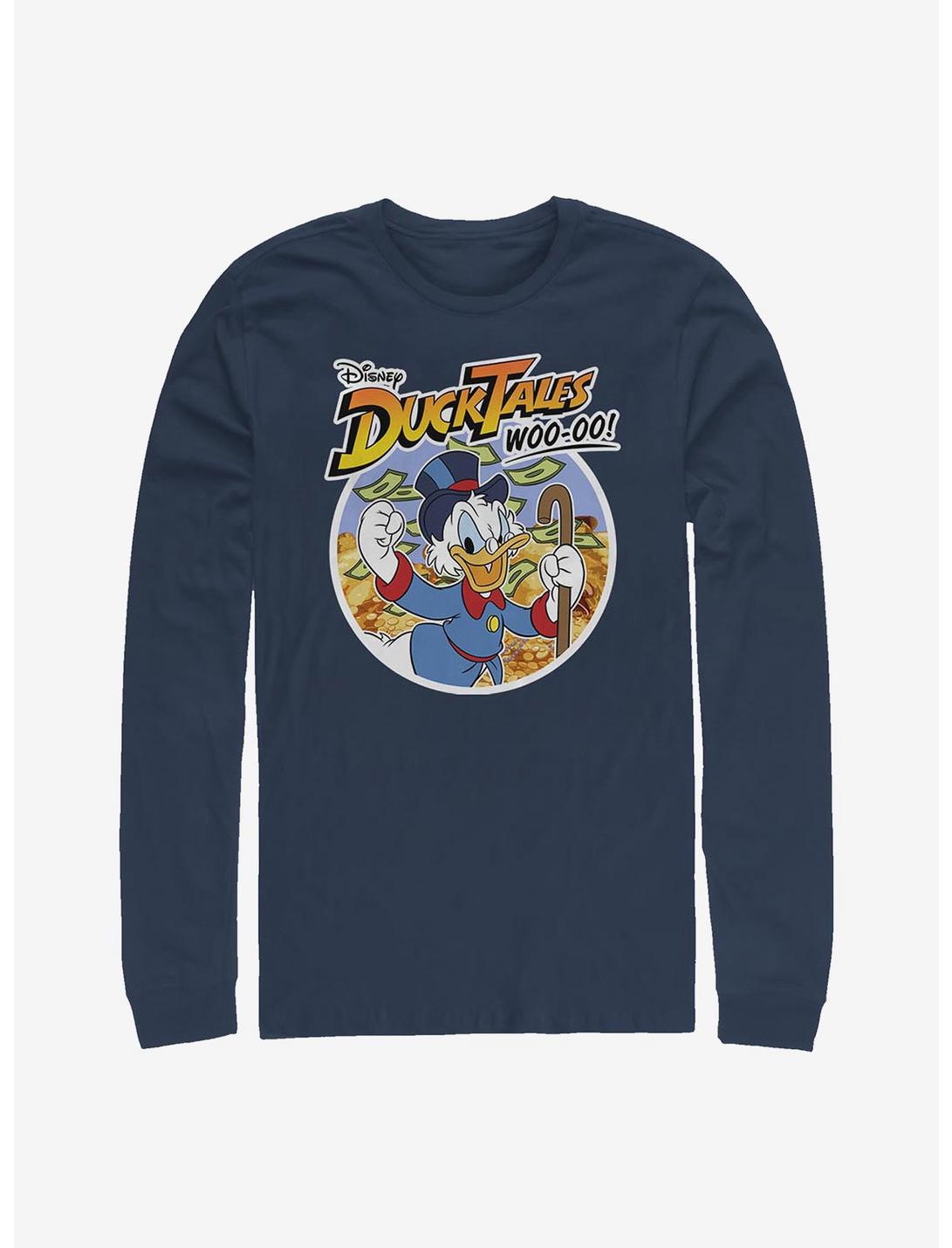 Disney Ducktales Scrooge Woo-oo Long-Sleeve T-Shirt, NAVY, hi-res