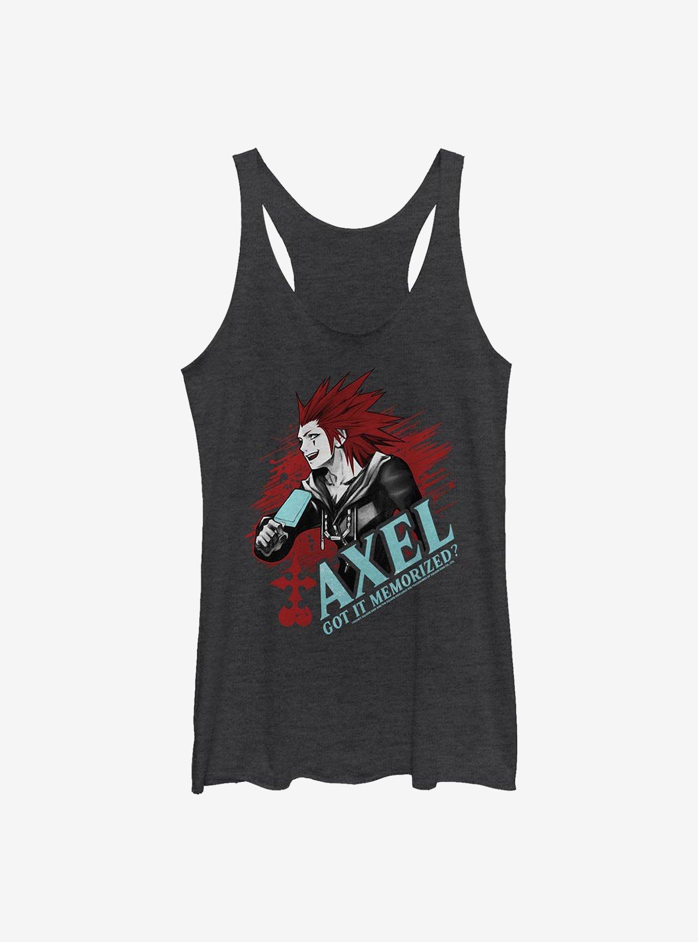 Disney Kingdom Hearts Axel Girls Tank, BLK HTR, hi-res