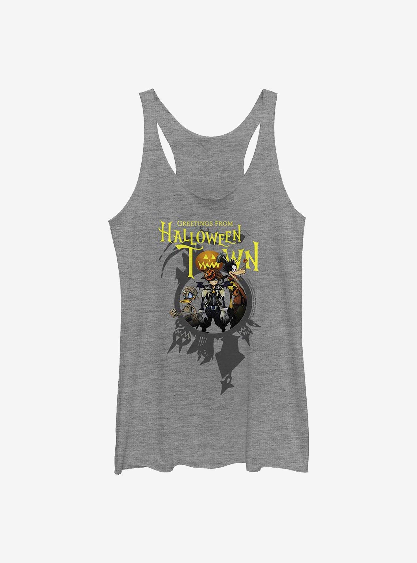 Disney Kingdom Hearts Greetings Halloween Town Girls Tank Top, GRAY HTR, hi-res