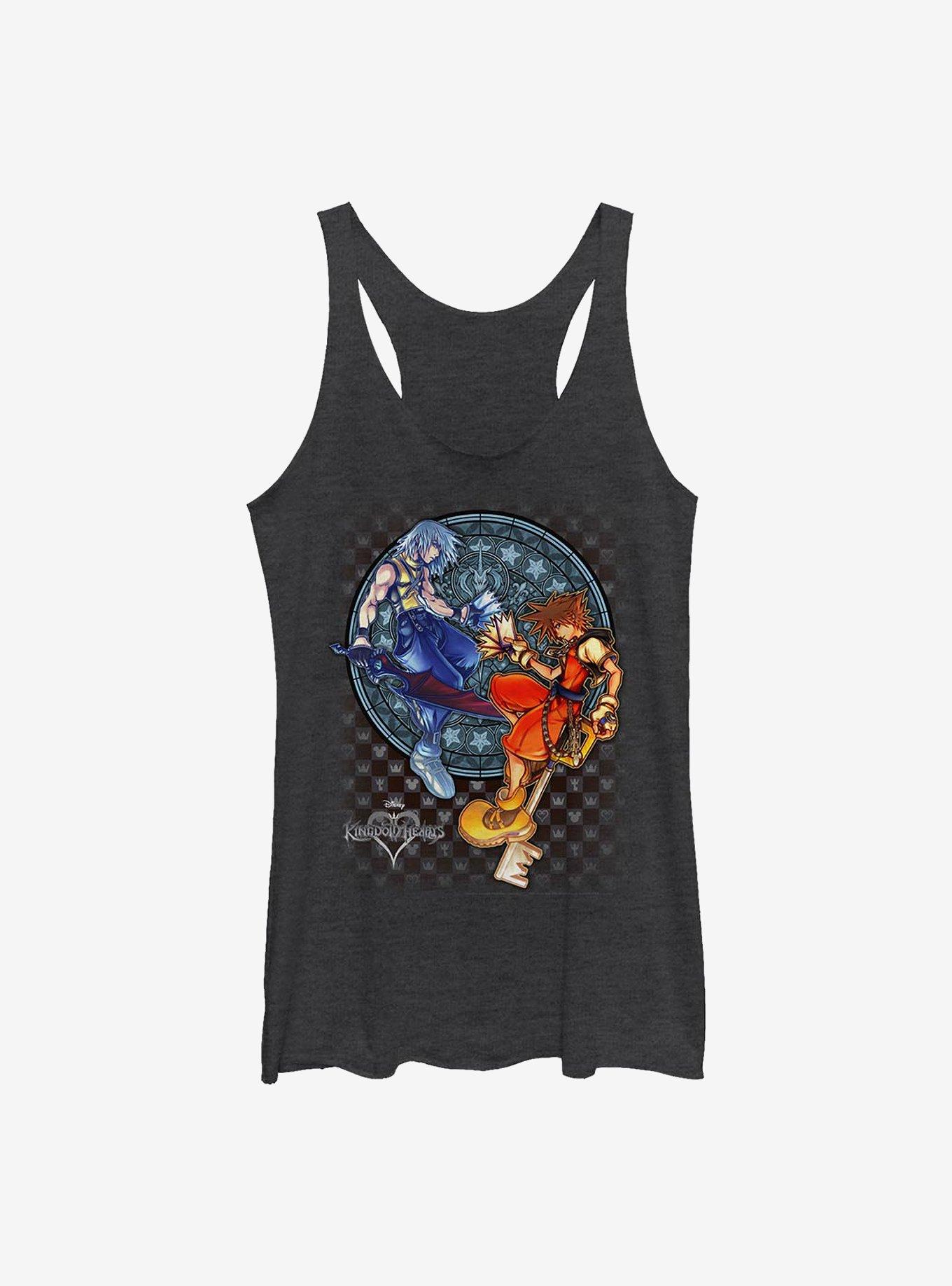 Disney Kingdom Hearts Strength Tested Girls Tank, BLK HTR, hi-res