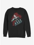 Disney Kingdom Hearts Axel Crew Sweatshirt, BLACK, hi-res