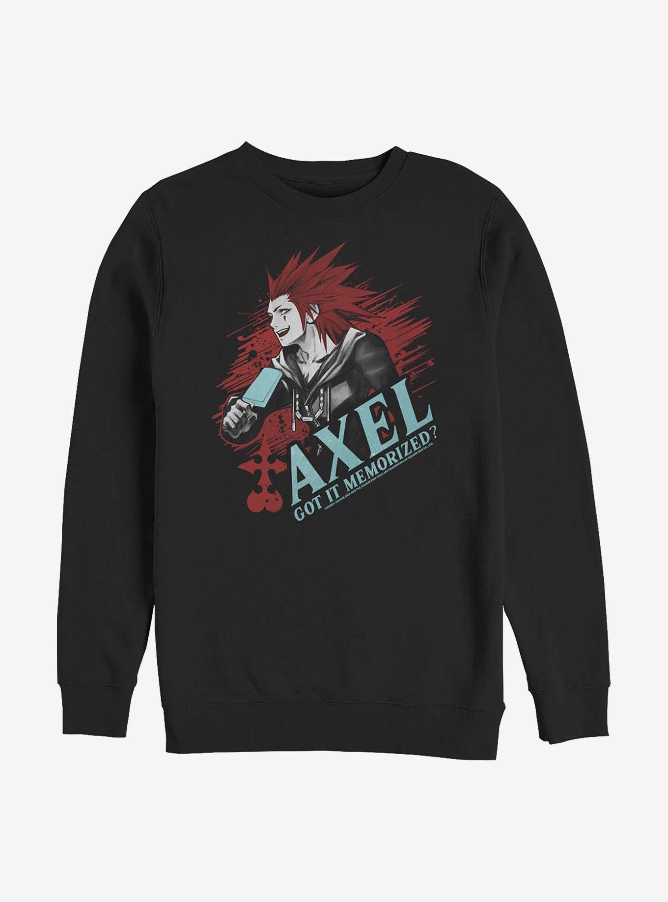 Disney Kingdom Hearts Axel Crew Sweatshirt, BLACK, hi-res