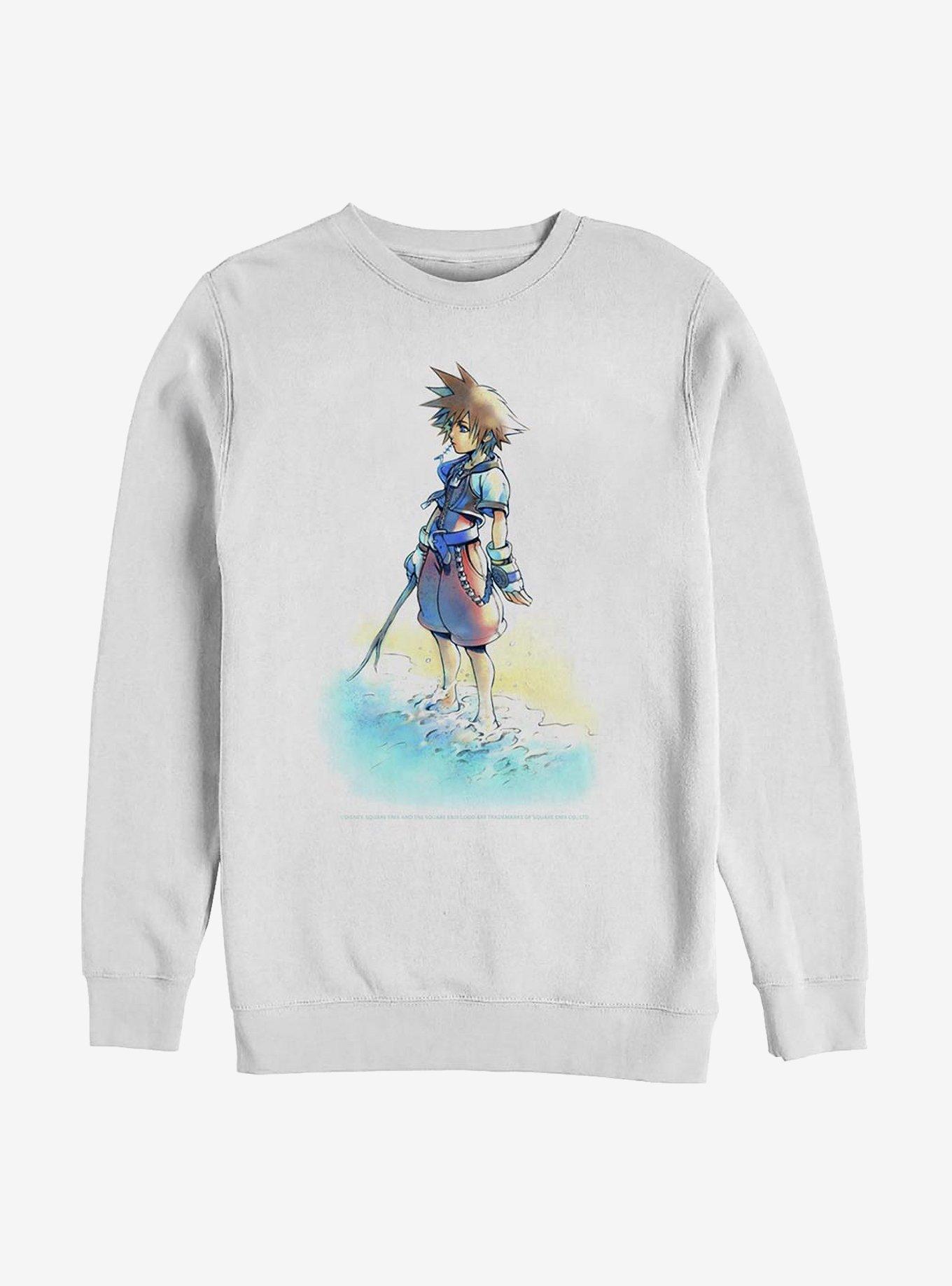 Disney Kingdom Hearts Beach Sora Crew Sweatshirt, WHITE, hi-res