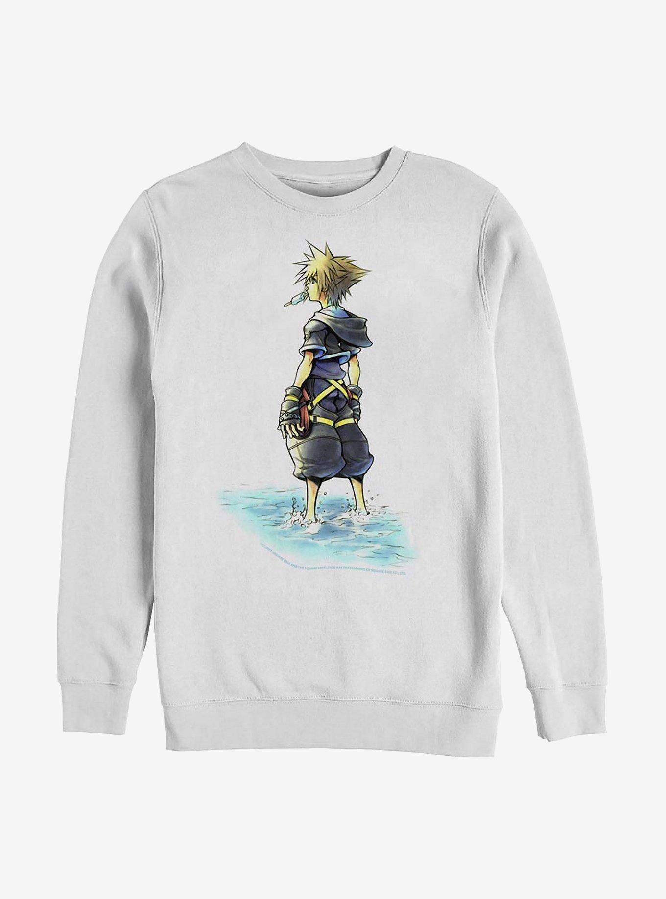 Disney Kingdom Hearts Feet Wet Crew Sweatshirt, WHITE, hi-res