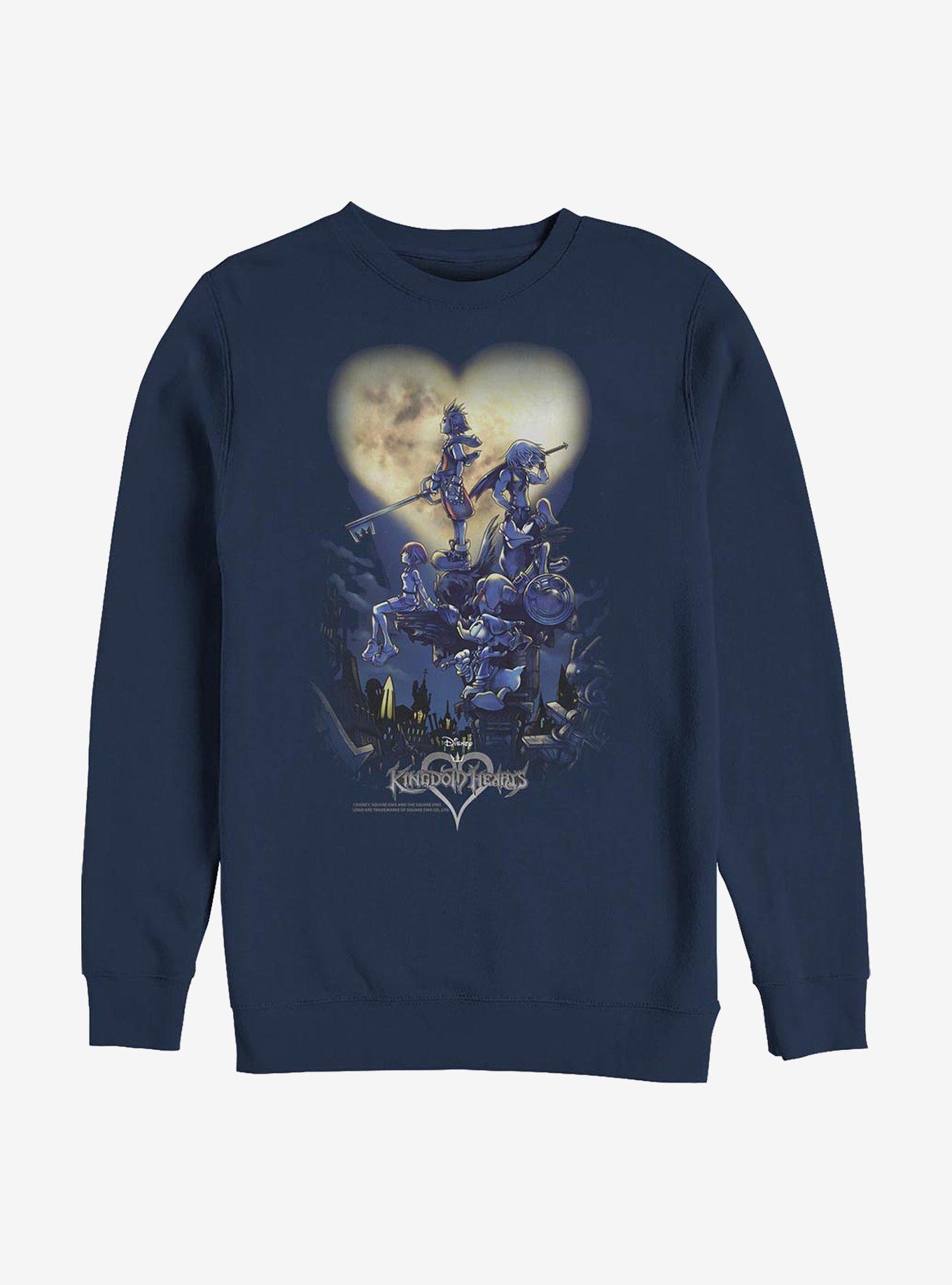 Disney Kingdom Hearts Poster Logo Crew Sweatshirt, , hi-res