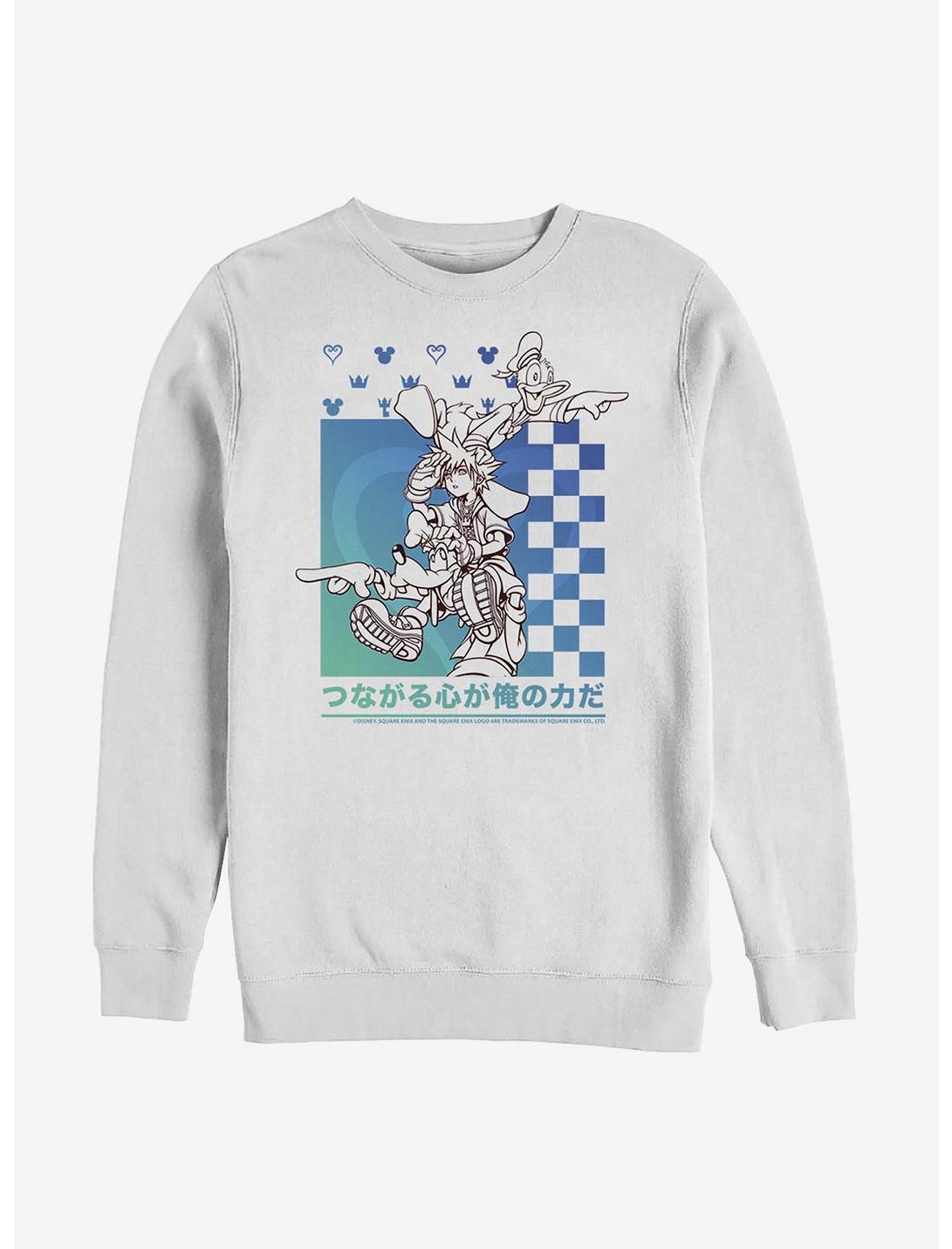 Disney Kingdom Hearts Power Friends Crew Sweatshirt, WHITE, hi-res