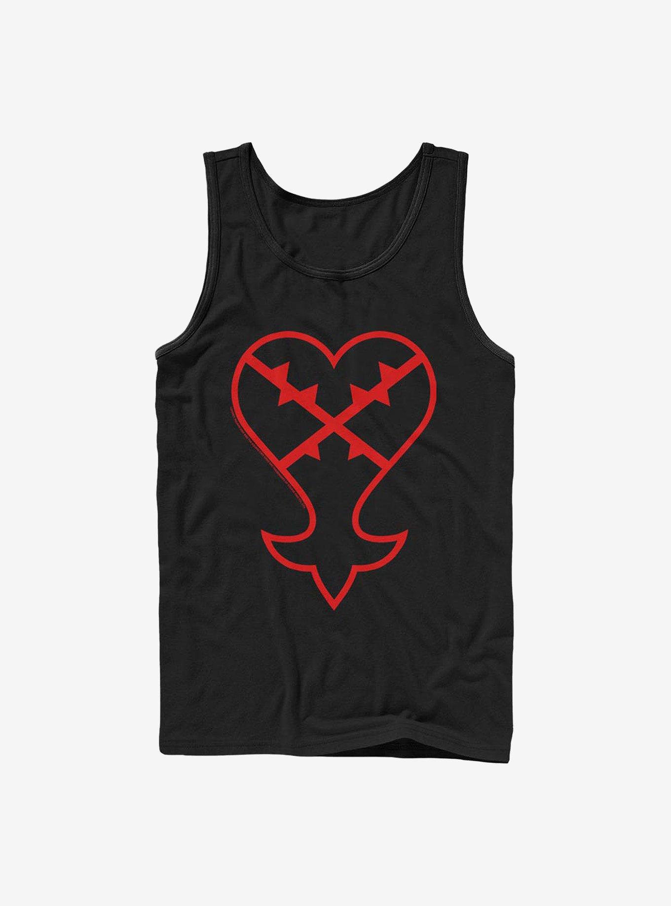 Disney Kingdom Hearts Heartless Symbol Tank, BLACK, hi-res