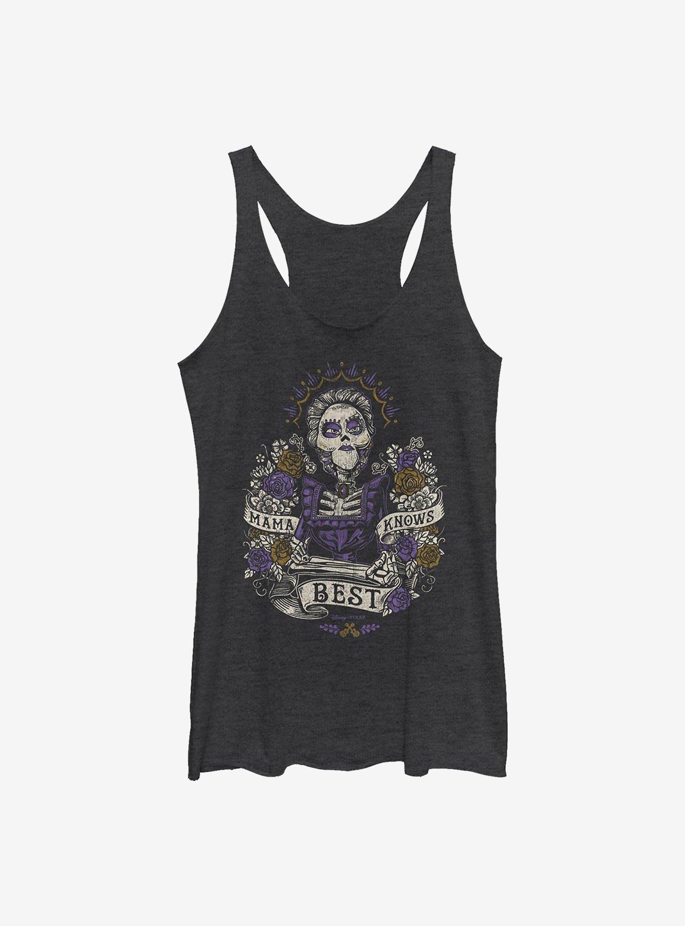 Disney Pixar Coco Mama Knows Best Girls Tank, BLK HTR, hi-res