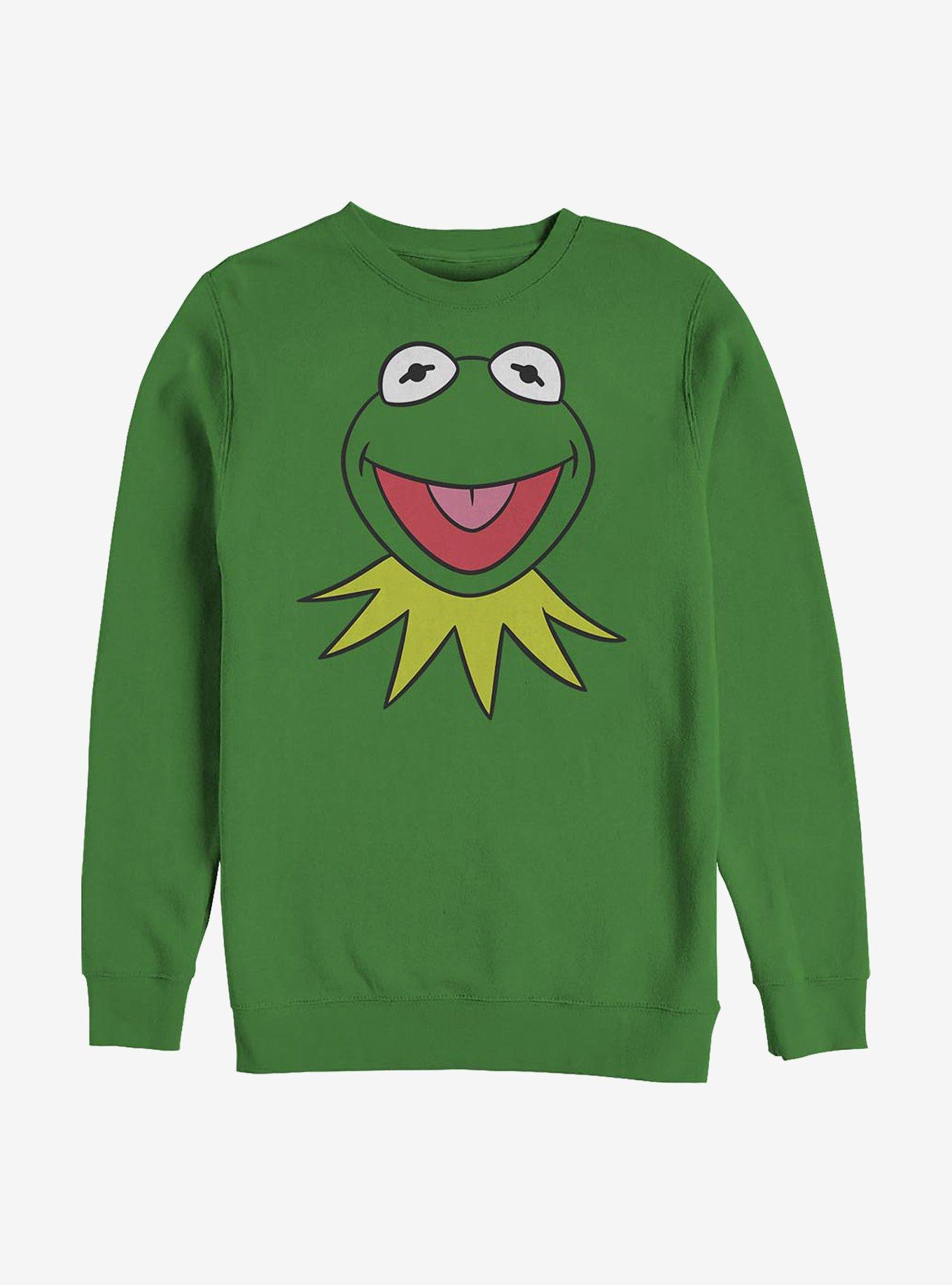 Disney The Muppets Kermit Big Face Crew Sweatshirt - GREEN | Hot Topic