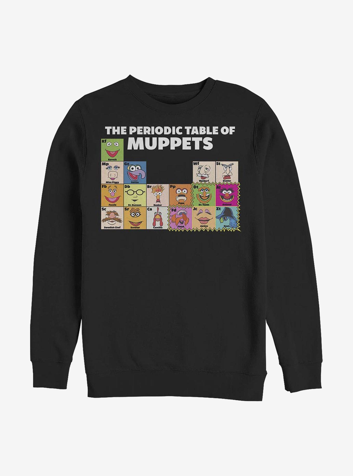 Disney The Muppets Periodic Table Of Muppets Sweatshirt, BLACK, hi-res